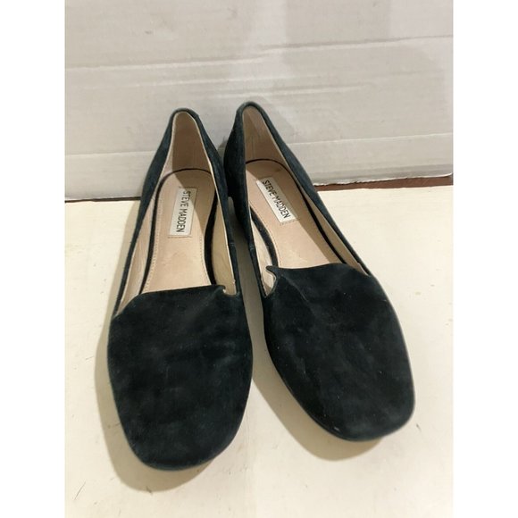 Steven by Steve Madden jean  women's size 8 black Slip-On Suede Loafers  shoes - Picture 2 of 9